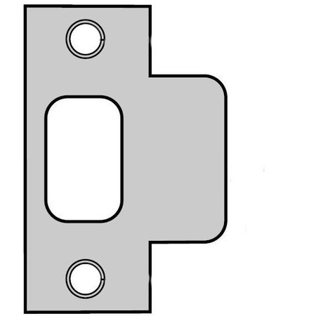 KWIKSET Plainlatch and Deadlatch Strike, Bright Polished Chrome 83028-26